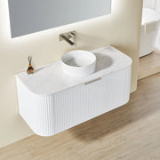 Avalon Wall Hung Vanity 1200 (Matte White) - Aqualux Bathrooms- Poseidon