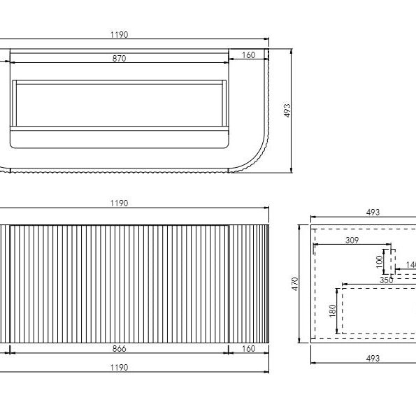 Avalon Wall Hung Vanity 1200 (Matte White)