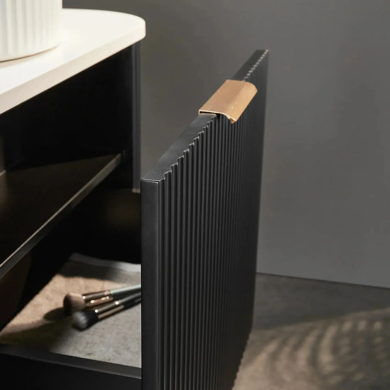 Avalon Wall Hung Vanity 1500 (Matte Black/Double Bowl) - Aqualux Bathrooms- Poseidon