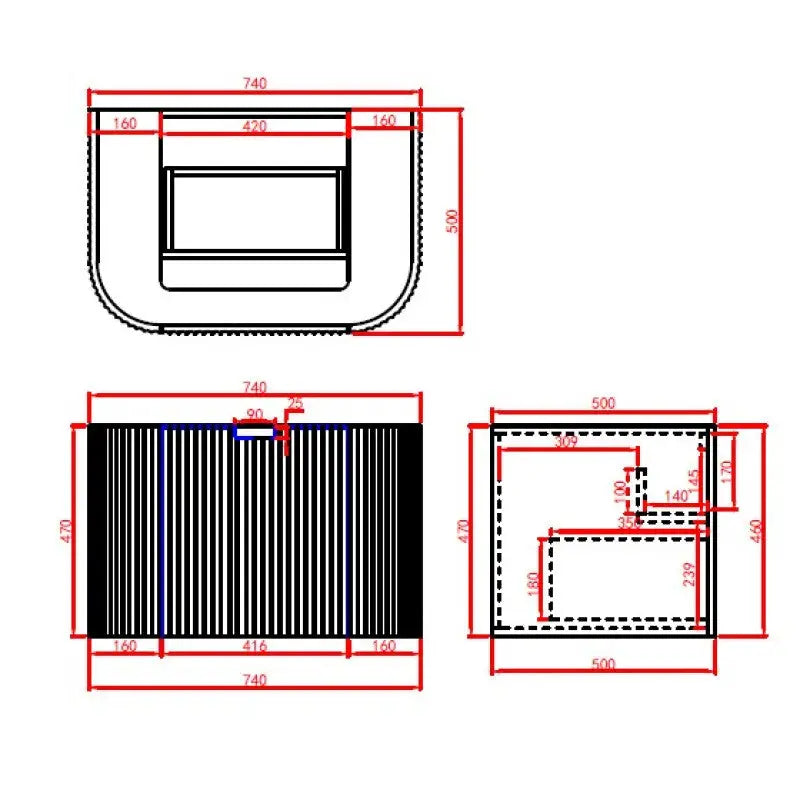 Avalon Wall Hung Vanity 900 (Matte White) - Aqualux Bathrooms- Poseidon
