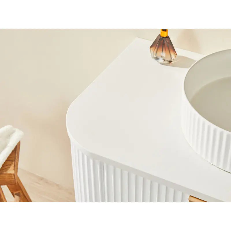 Avalon Wall Hung Vanity 750 (Matte White) - Aqualux Bathrooms- Poseidon