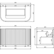 Avalon Wall Hung Vanity 750 (Matte Black) - Aqualux Bathrooms- Poseidon