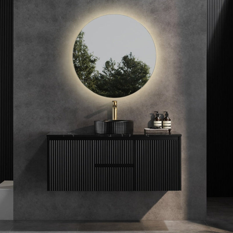 Brindabella Matte Black 1200mm Single Bowl Wall Hung Vanity