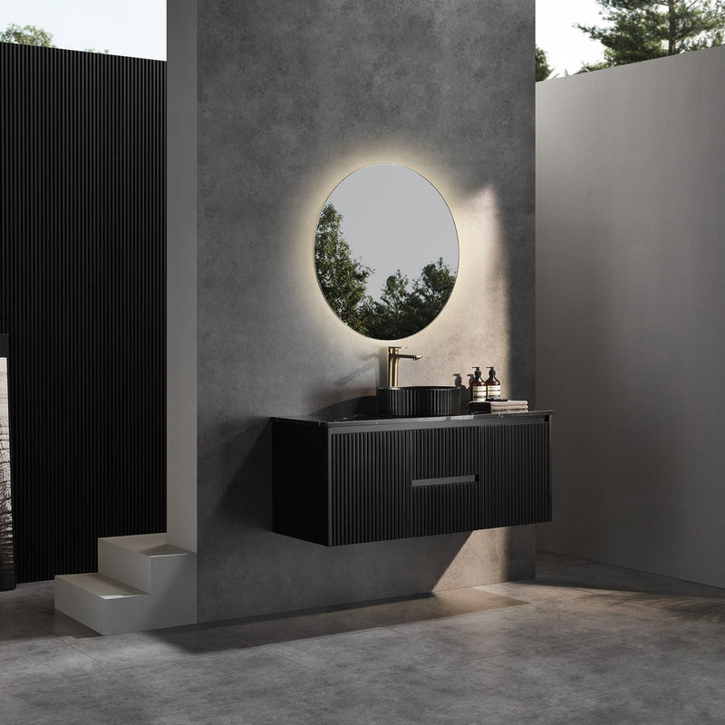 Brindabella Matte Black 1200mm Single Bowl Wall Hung Vanity