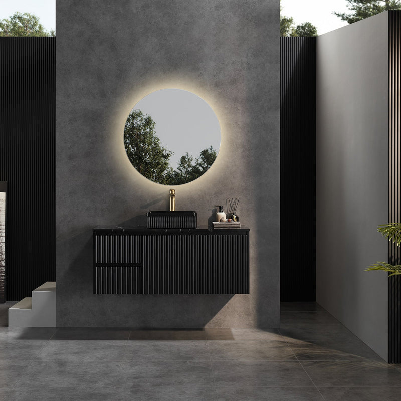 Brindabella Matte Black 1200mm Single Bowl Wall Hung Vanity