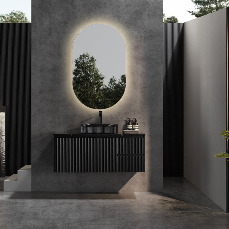 Brindabella Matte Black 1200mm Single Bowl Wall Hung Vanity