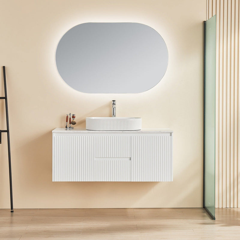 Brindabella Matte White 1200mm Single Bowl Wall Hung Vanity