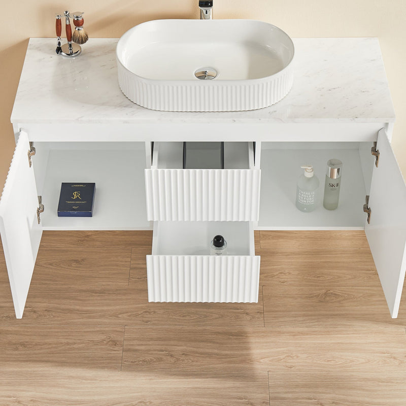 Brindabella Matte White 1200mm Single Bowl Wall Hung Vanity