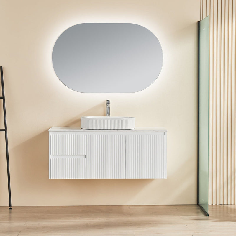 Brindabella Matte White 1200mm Single Bowl Wall Hung Vanity