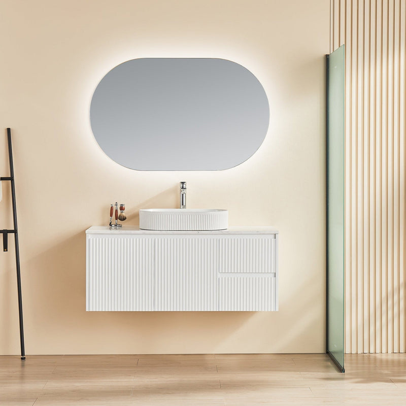 Brindabella Matte White 1200mm Single Bowl Wall Hung Vanity
