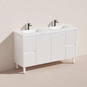 Brighton Freestanding Vanity 1500mm (Double Bowl/Matte White) - Aqualux Bathrooms- Poseidon