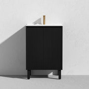 Brighton Freestanding Vanity 600mm (Matte Black) - Aqualux Bathrooms- Poseidon