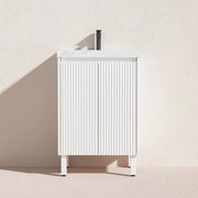 Brighton Freestanding Vanity 600mm (Matte White) - Aqualux Bathrooms- Poseidon