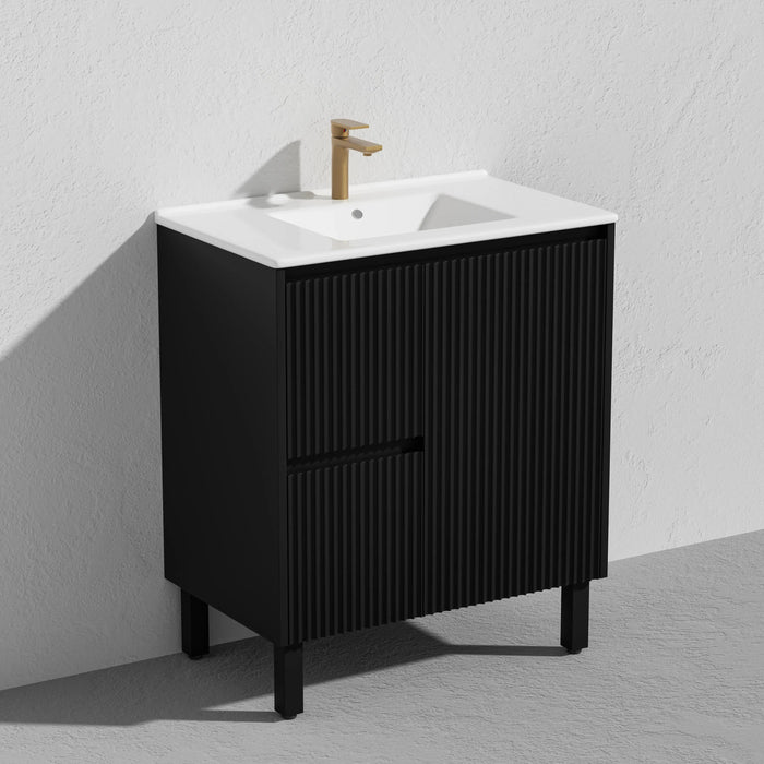 Brighton Freestanding Vanity 750mm (Matte Black)