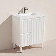 Brighton Freestanding Vanity 750mm (Matte White) - Aqualux Bathrooms- Poseidon