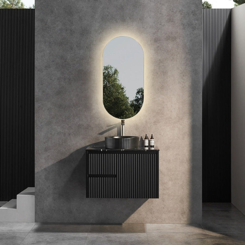 Brindabella Matte Black 750mm Single Bowl Wall Hung Vanity
