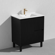 Brighton Freestanding Vanity 750mm (Matte Black) - Aqualux Bathrooms- Poseidon