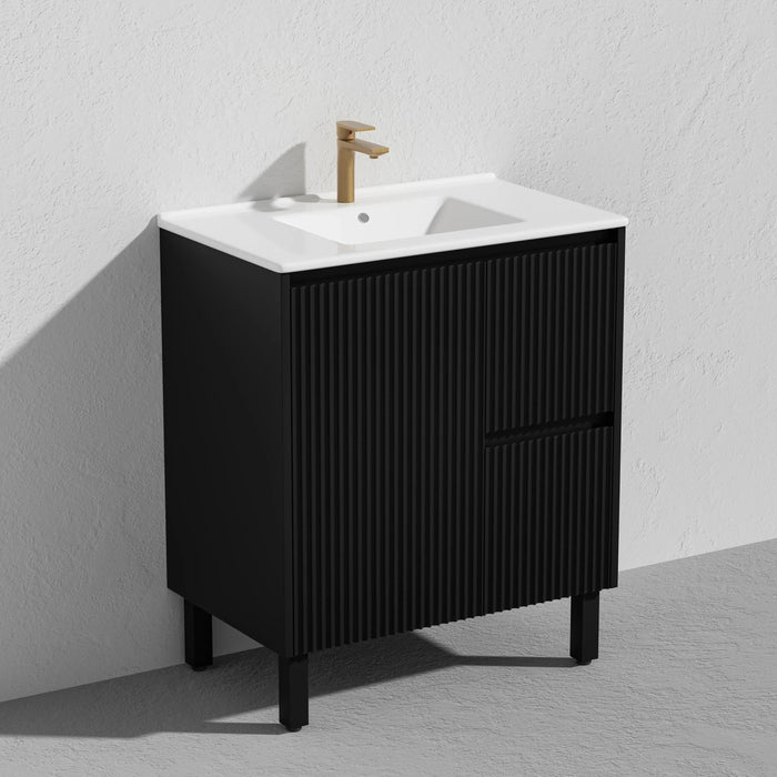 Brighton Freestanding Vanity 750mm (Matte Black)