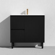 Brighton Freestanding Vanity 900mm (Matte Black) - Aqualux Bathrooms- Poseidon