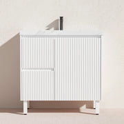 Brighton Freestanding Vanity 900mm (Matte White) - Aqualux Bathrooms- Poseidon