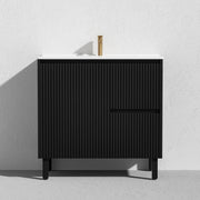 Brighton Freestanding Vanity 900mm (Matte Black) - Aqualux Bathrooms- Poseidon