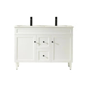 Harrington Freestanding Vanity 1200mm (Double Bowl/Matte White) - Aqualux Bathrooms- Poseidon