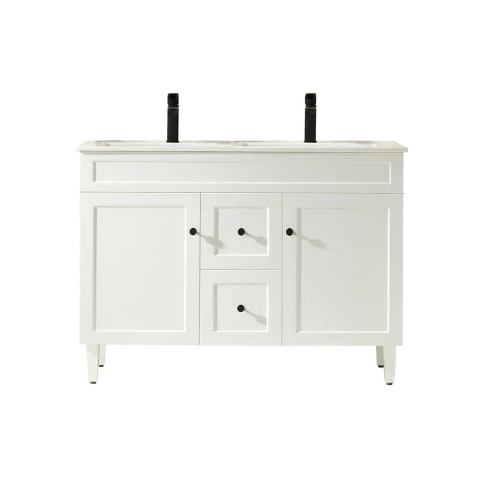 Harrington Freestanding Vanity 1200mm (Double Bowl/Matte White)