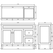 Poseidon Harrington Freestanding Vanity 1200mm (Matte Black) Poseidon