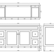 Harrington Freestanding Vanity 1500mm (Matte White) - Aqualux Bathrooms- Poseidon