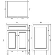 Harrington Freestanding Vanity 600mm (Matte White) - Aqualux Bathrooms- Poseidon