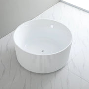 Como Round Groove Freestanding Bathtub 1280mm - Aqualux Bathrooms- Poseidon