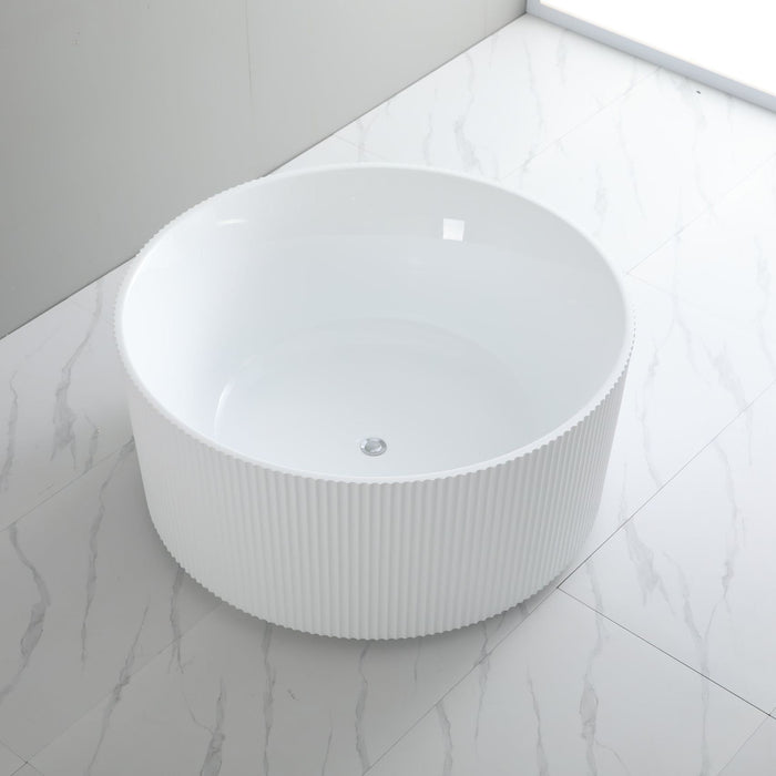 Como Round Groove Freestanding Bathtub 1280mm