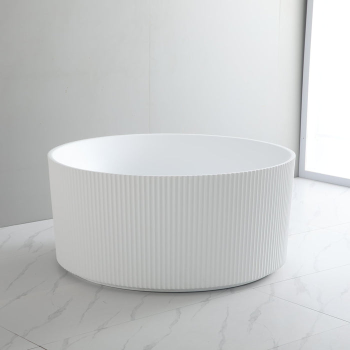 Como Round Groove Freestanding Bathtub 1280mm