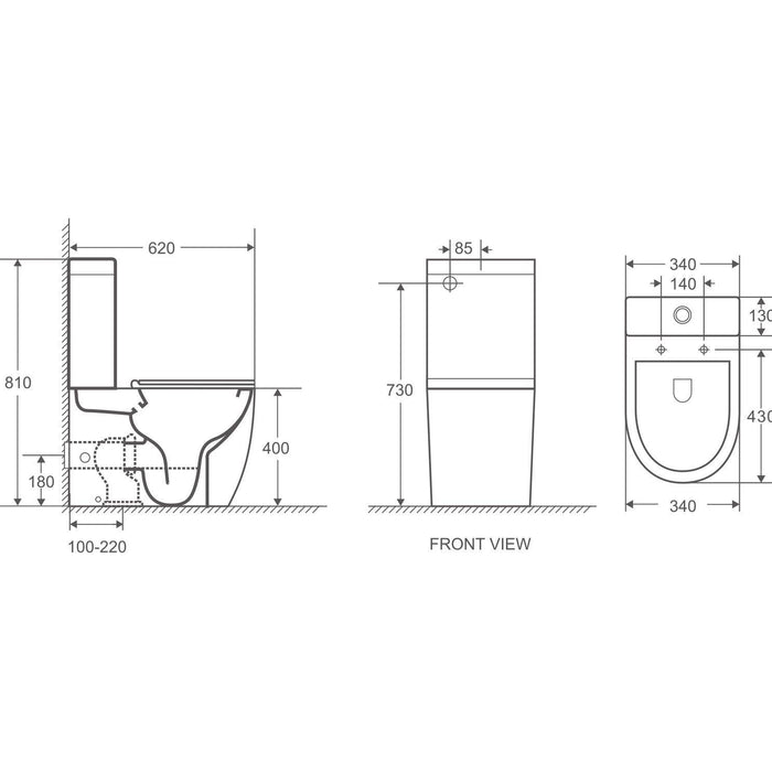 Mercio Cera Rimless Back To Wall Toilet Suite