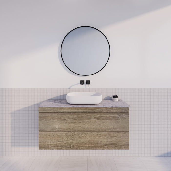 Riva DF Single Bowl Wall Hung Vanity 1200mm - Dark Oak