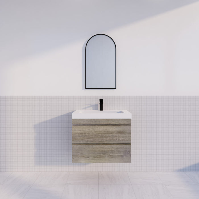 Riva DF Wall Hung Vanity 750mm - Dark Oak