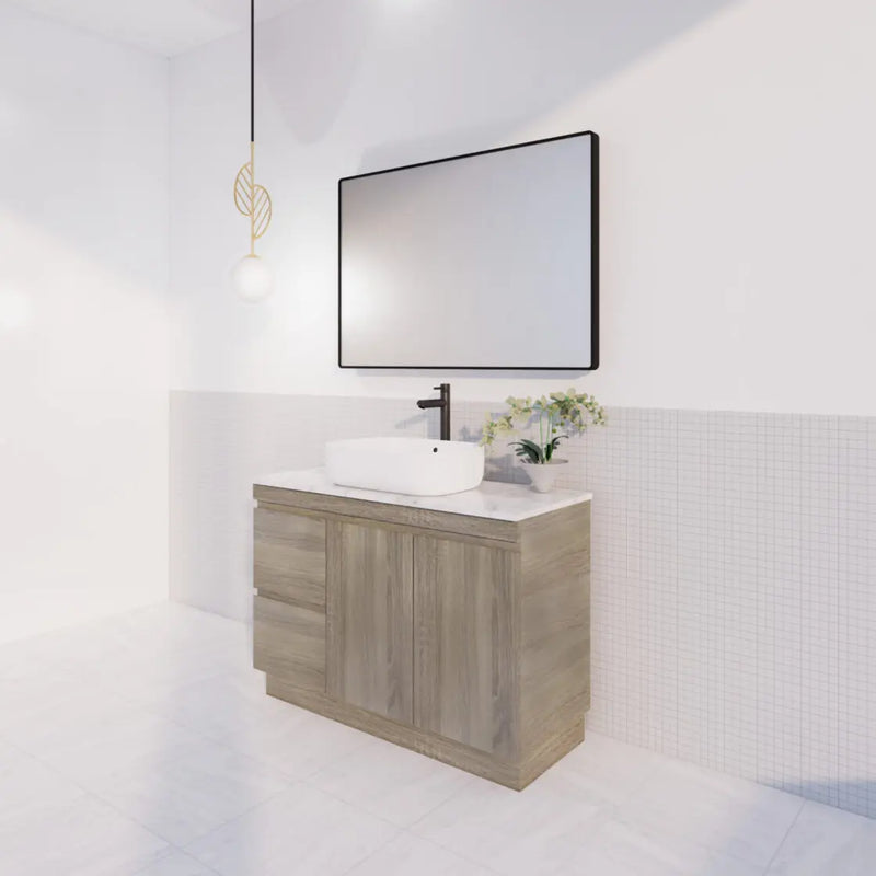 ABS Riva Riva DFL2 Single Bowl Freestanding Vanity 1200mm - Dark Oak