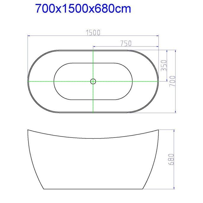 Disney 1500mm Freestanding Designer Gloss White bathtub