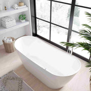 Disney Opal White Freestanding Bathtub 1500mm - Aqualux Bathrooms- Mercio