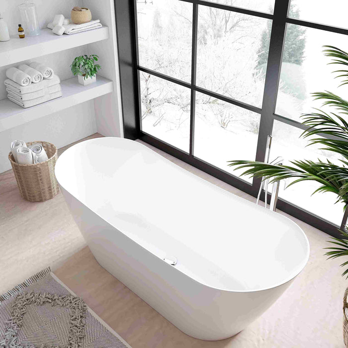 Disney Opal White Freestanding Bathtub 1500mm