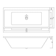 POS Dunton Insert Bathtub 1700mm - Aqualux Bathrooms- Poseidon
