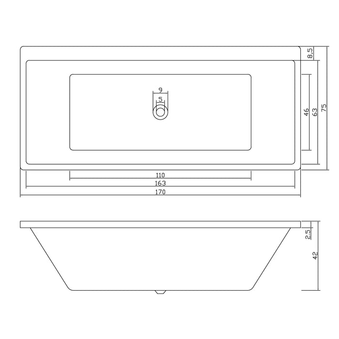 POS Dunton Insert Bathtub 1700mm