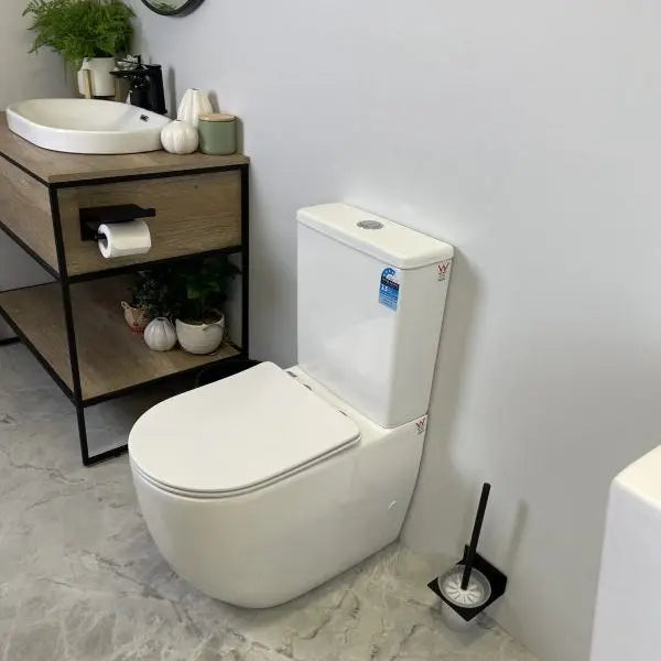 Mercio Diana Back To Wall Toilet Suite - Aqualux Bathrooms- Mercio