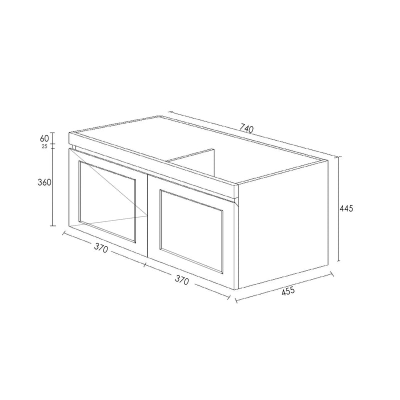 Otti Hampton Mark Ii Matte White 750mm Single Bowl Wall Hung Vanity