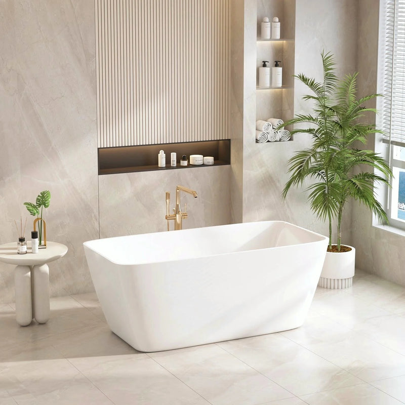 Mercio VENICE Gloss White Freestanding Bathtub 1500mm