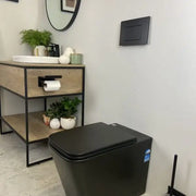 Mercio Enox99 Rimless Wall Faced Floor Toilet Pan - Aqualux Bathrooms- Mercio