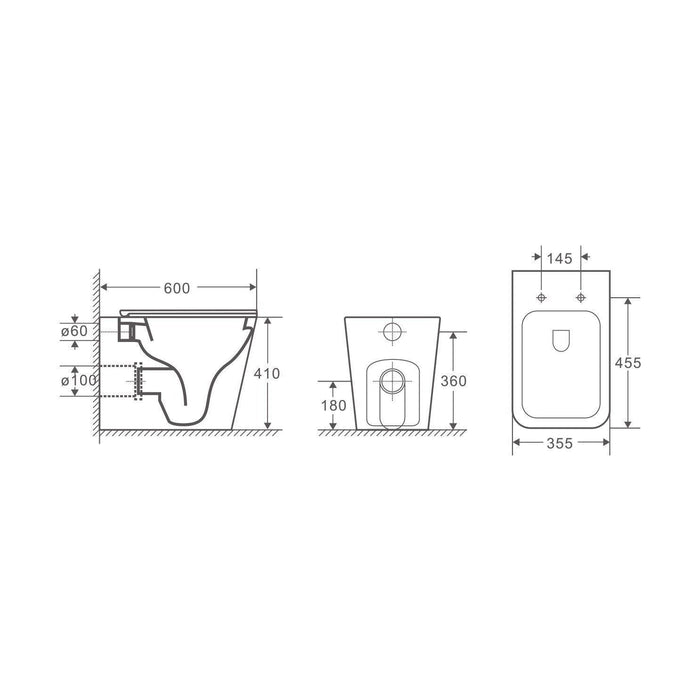 Enox99 Wall Faced Floor Toilet Pan