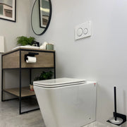 Enox99 Wall Faced Floor Toilet Pan - Aqualux Bathrooms- Mercio