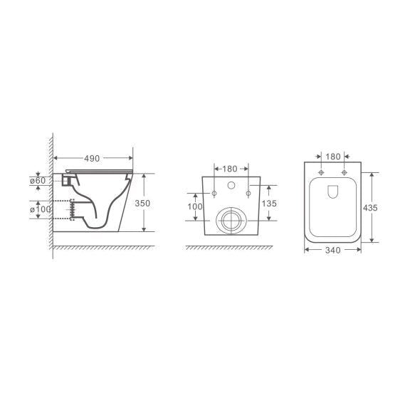 Enox66 Wall-Hung Pan