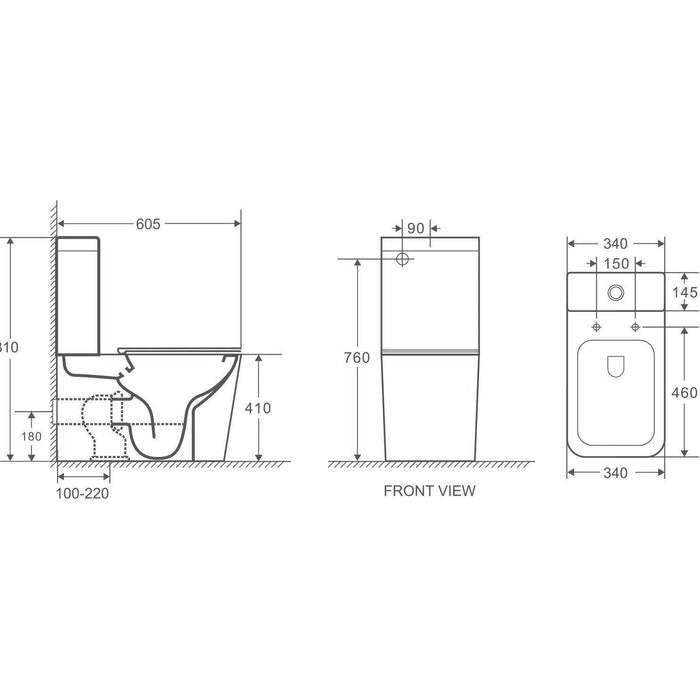 Mercio Enox Back To Wall Toilet Suite